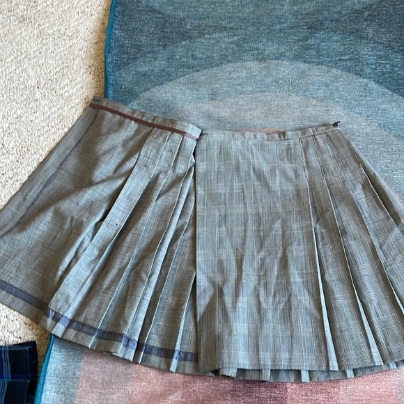 (2) Vintage Calvin Klein Pure Wool High Rise Plaid School Girl Skirt - Picture 10 of 14